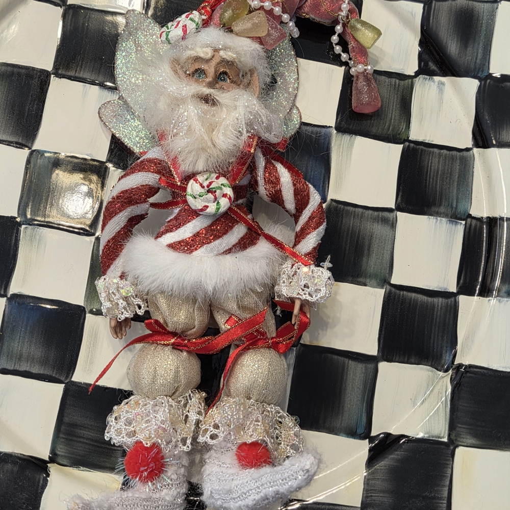 Mark Roberts Candy Cane Santa Decoration